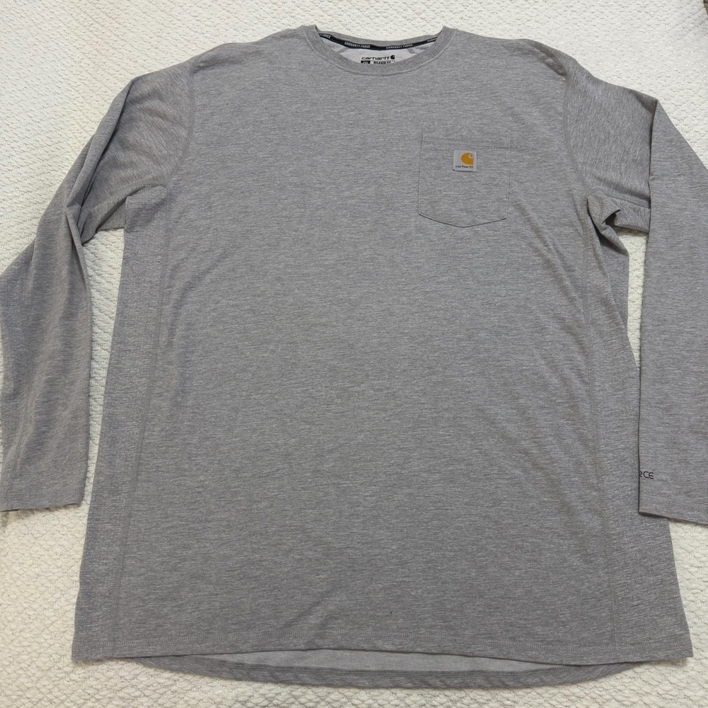 Carhartt Force Relaxed Long Sleeve T-Shirt Grey Men’s Size 2XL Tall